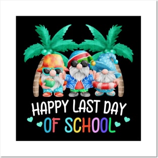 Happy Last Day Of School Teacher Student Graduation Gnomes Posters and Art